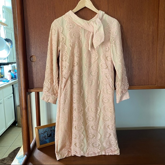 Ofelia’s Dresses & Skirts - Vintage Ofelia’s pale pink lace cotton lined dress